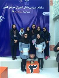 برنز دختران شناگر خراسان رضوی در مسابقات دانش آموزان کشور